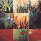 Tropical Canvas Paintings - Tropical Nine Patch